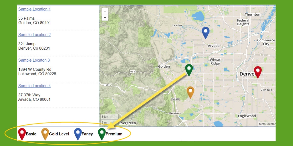 Map Marker Legend example