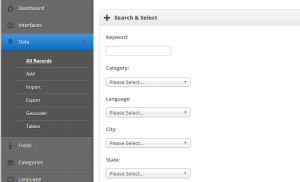 Search & Select options.
