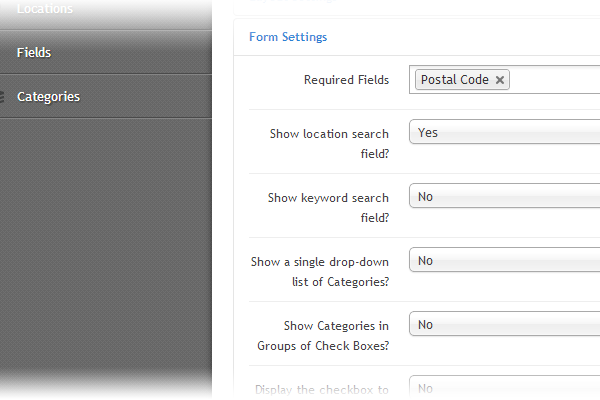 Drag and drop search form
