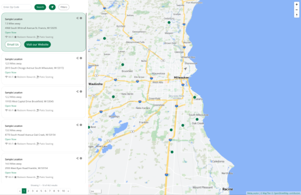 Example Store locator